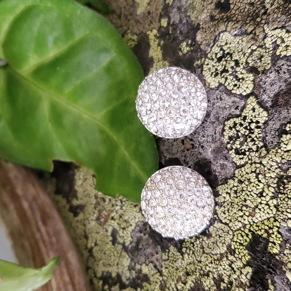 Vintage Swarovski Crystal Clip On Earrings